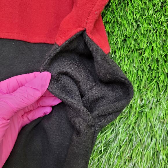 Vintage 90s Wilson Hooded Fleece Vest Women Large 22x23 Black Gray - Picture 7 of 12